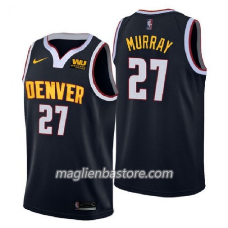Maglia NBA Denver Nuggets Jamal Murray 27 2018-2019 Nike Navy Swingman - Uomo
